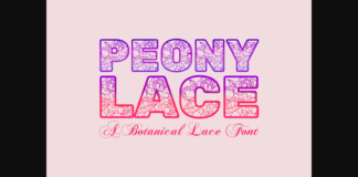 Peony Lace Font Poster 1