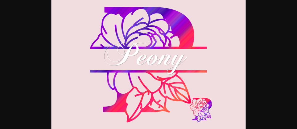 Peony Split Font Poster 1