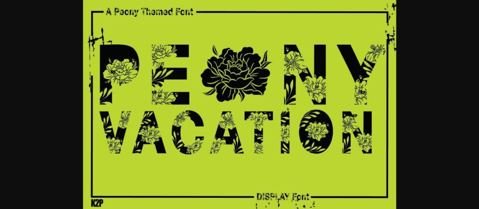 Peony Vacation Font Poster 3