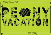 Peony Vacation Font Poster 1