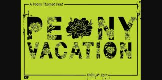 Peony Vacation Font Poster 1