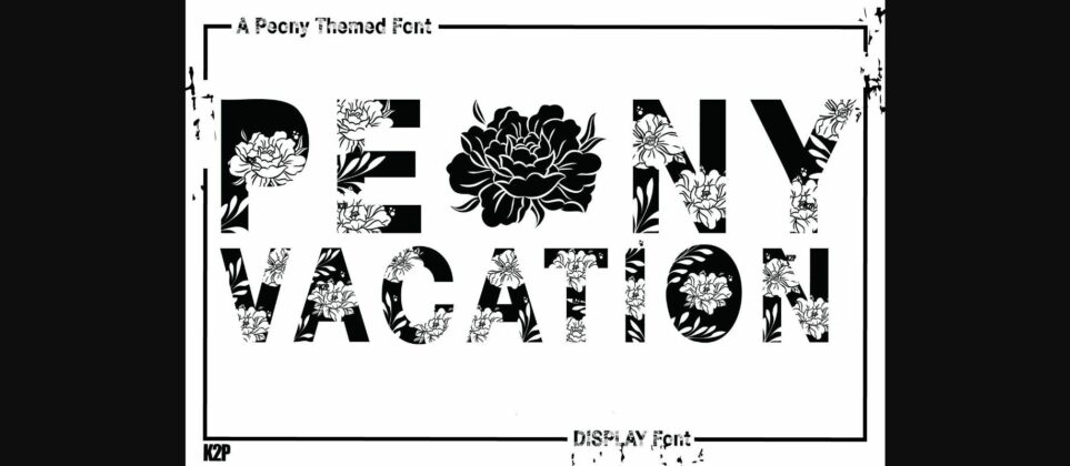 Peony Vacation Font Poster 10