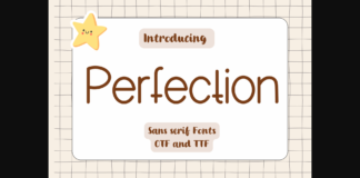 Perfection Font Poster 1