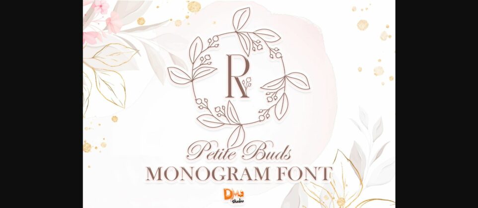 Petite Buds Monogram Font Poster 3