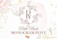 Petite Buds Monogram Font Poster 1