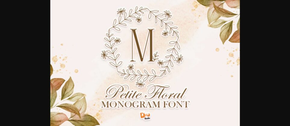 Petite Floral Monogram Font Poster 3