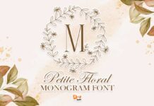 Petite Floral Monogram Font Poster 1