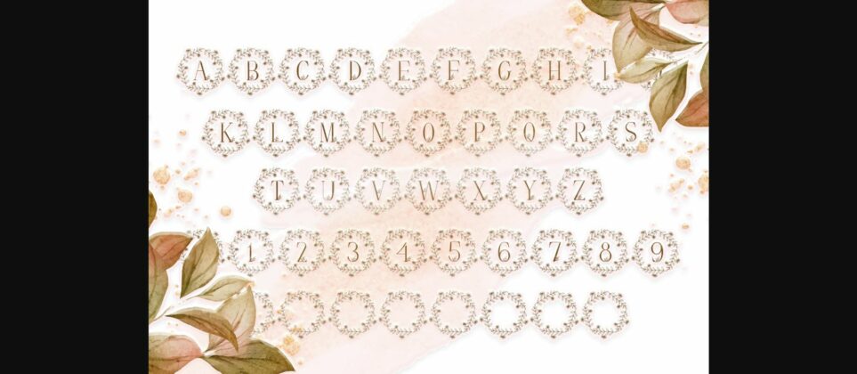 Petite Floral Monogram Font Poster 6