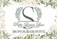 Petite Leaves Line Font Poster 1