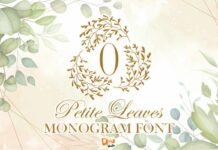 Petite Leaves Monogram Font Poster 1