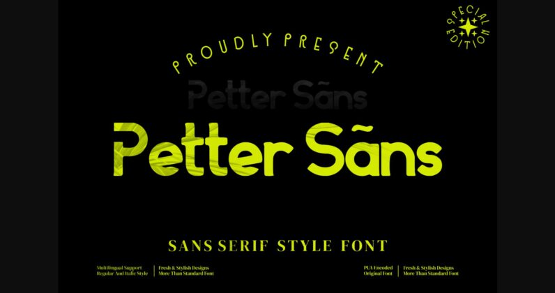 Petter Sans Font Poster 3