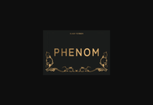 Phenom Black Font Poster 1