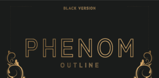 Phenom Outline Black Font