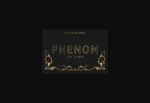 Phenom Outline Extra Black Font Poster 1