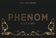 Phenom Outline Extra Bold Font Phenom Outline Extra Bold Font