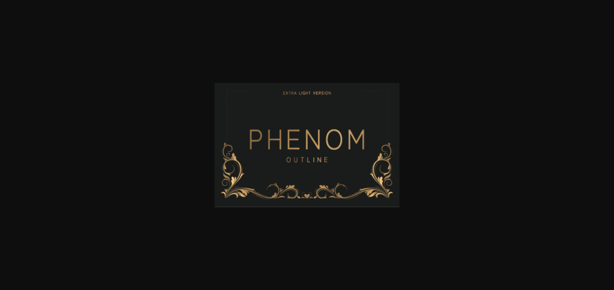 Phenom Outline Extra Light Font Poster 3