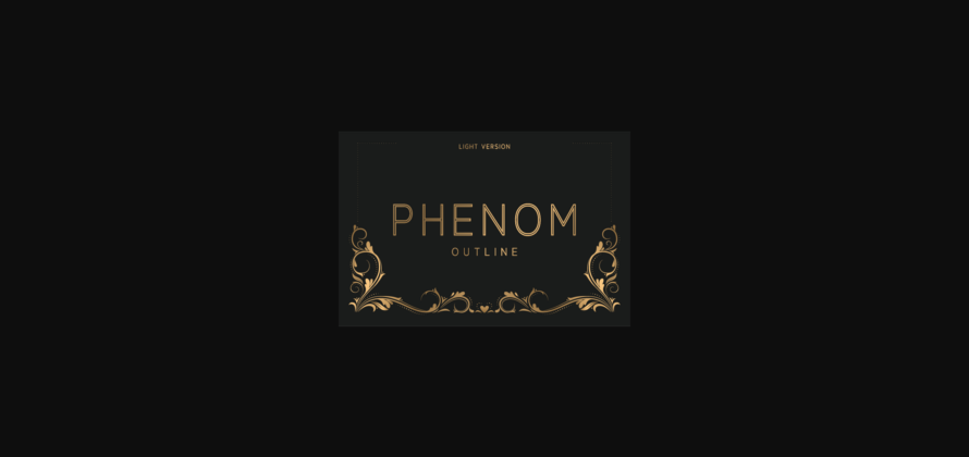 Phenom Outline Light Font Poster 3