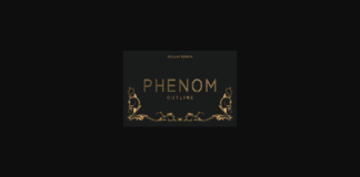 Phenom Outline Regular Font Poster 1