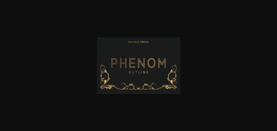 Phenom Outline Semi-Bold Font Poster 3