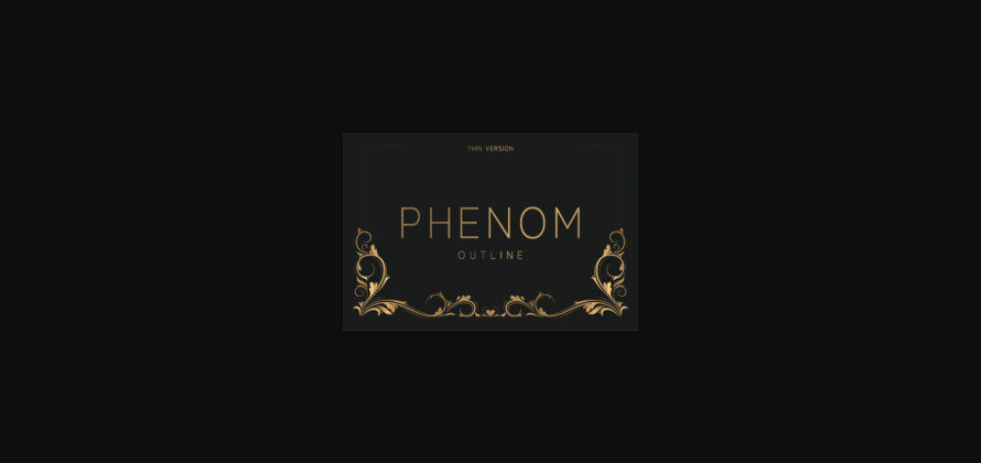 Phenom Outline Thin Font Poster 3