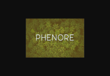 Phenore Font Poster 1