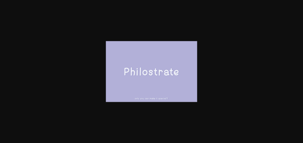Philostrate Font Poster 3
