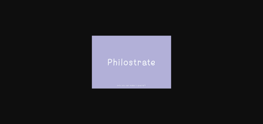 Philostrate Font Poster 3