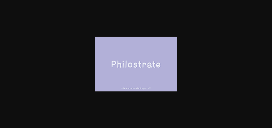 Philostrate Font Poster 1