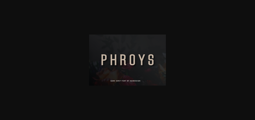 Phroys Font Poster 1