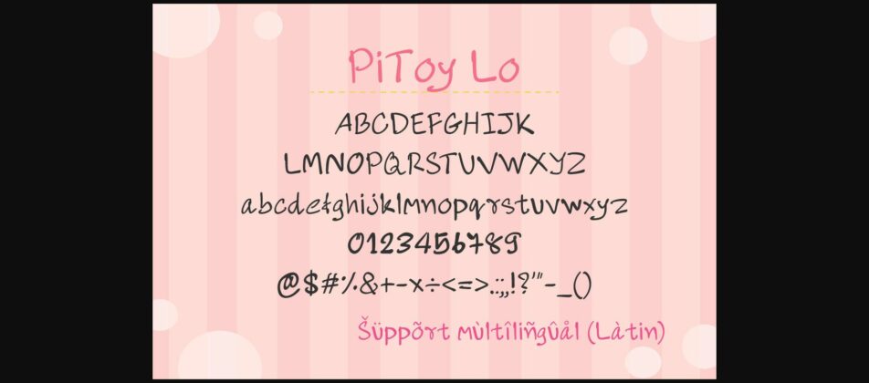 Pitoy Lo Font Poster 4