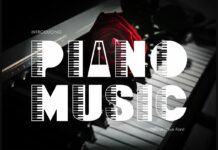 Piano Music Font Poster 1