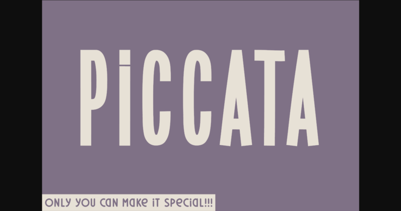 Piccata Font Poster 3