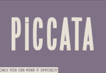 Piccata Font Poster 1