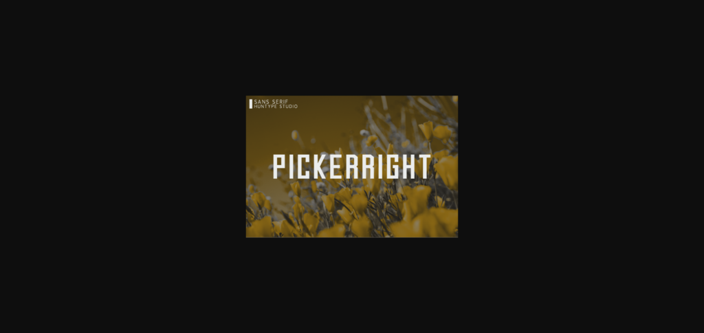 Pickerright Font Poster 3