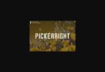 Pickerright Font Poster 1