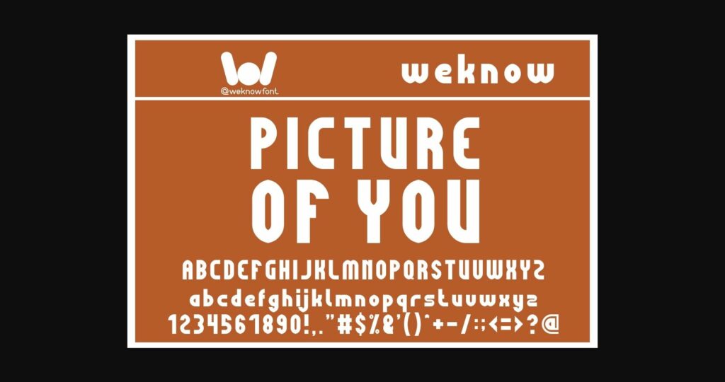 Picture of You Font Poster 3