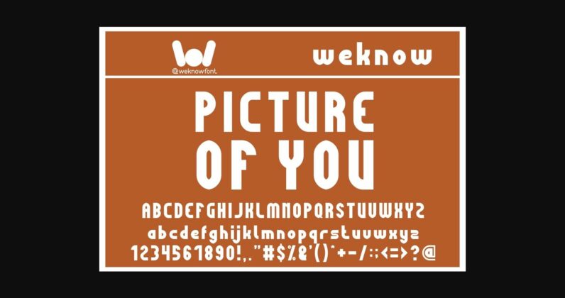 Picture of You Font Poster 3