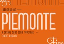 Piemonte Font Poster 1