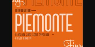 Piemonte Font Poster 1