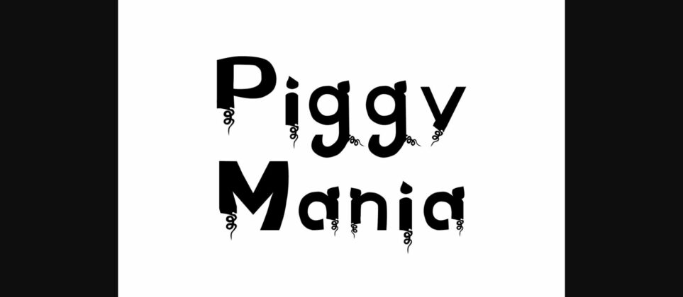 Piggy Mania Font Poster 3