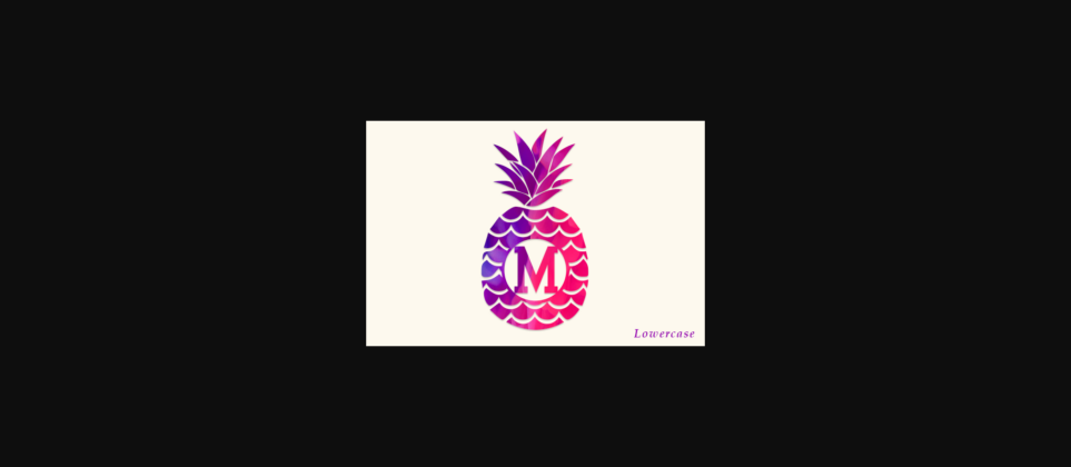 Pineapple Monogram Font Poster 5