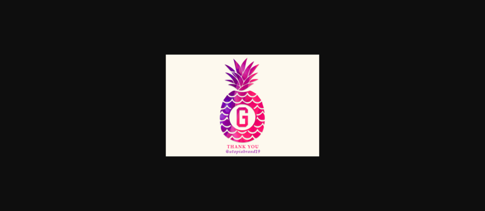 Pineapple Monogram Font Poster 8