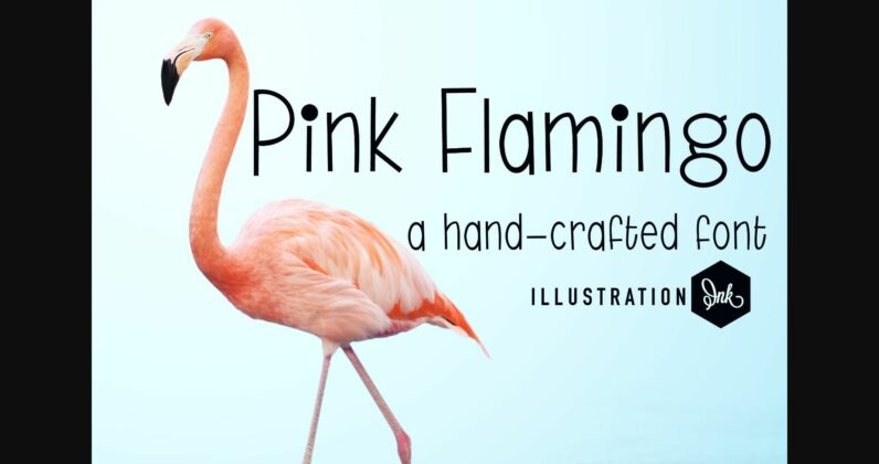 Pink Flamingo Font Poster 3