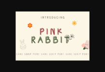 Pink Rabbit Font Poster 1