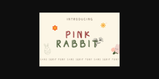 Pink Rabbit Font Poster 1