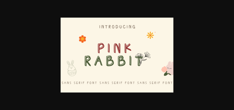 Pink Rabbit Font Poster 1