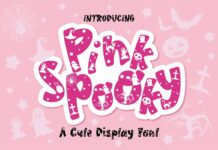 Pink Spooky Font Poster 1