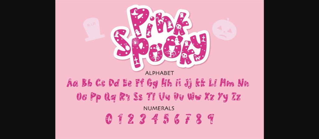 Pink Spooky Font Poster 4