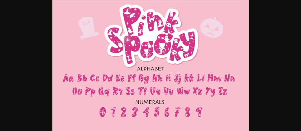 Pink Spooky Font Poster 4