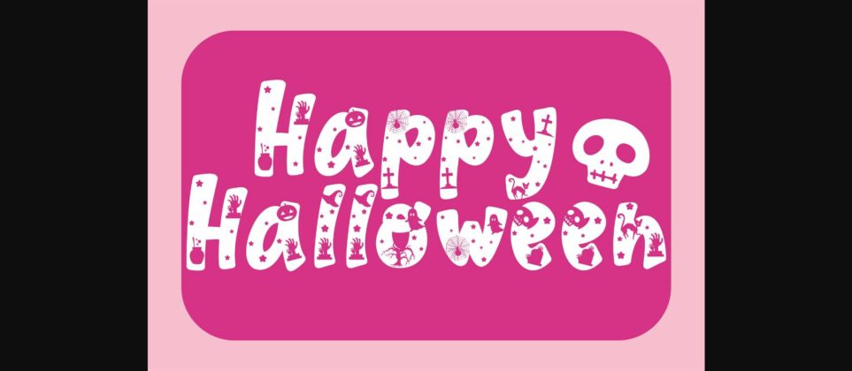 Pink Spooky Font Poster 6